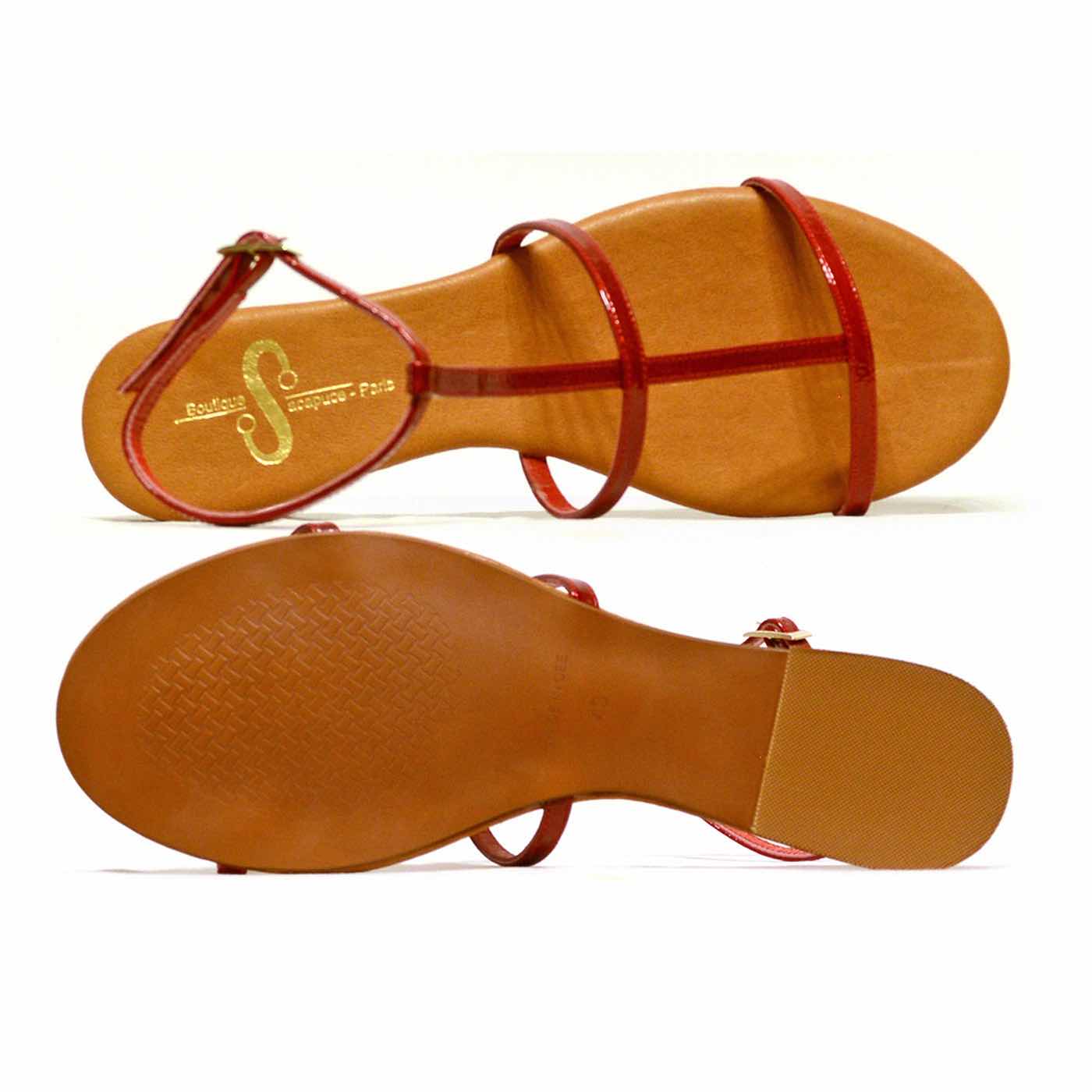sandalettes vernis rouge, chaussures femme grande taille