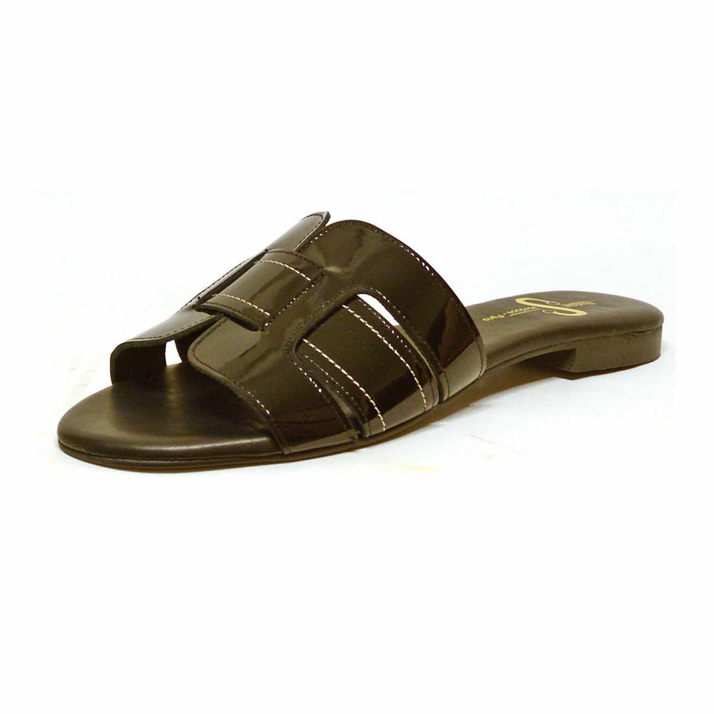 mules vernis noir, chaussures femme grande taille