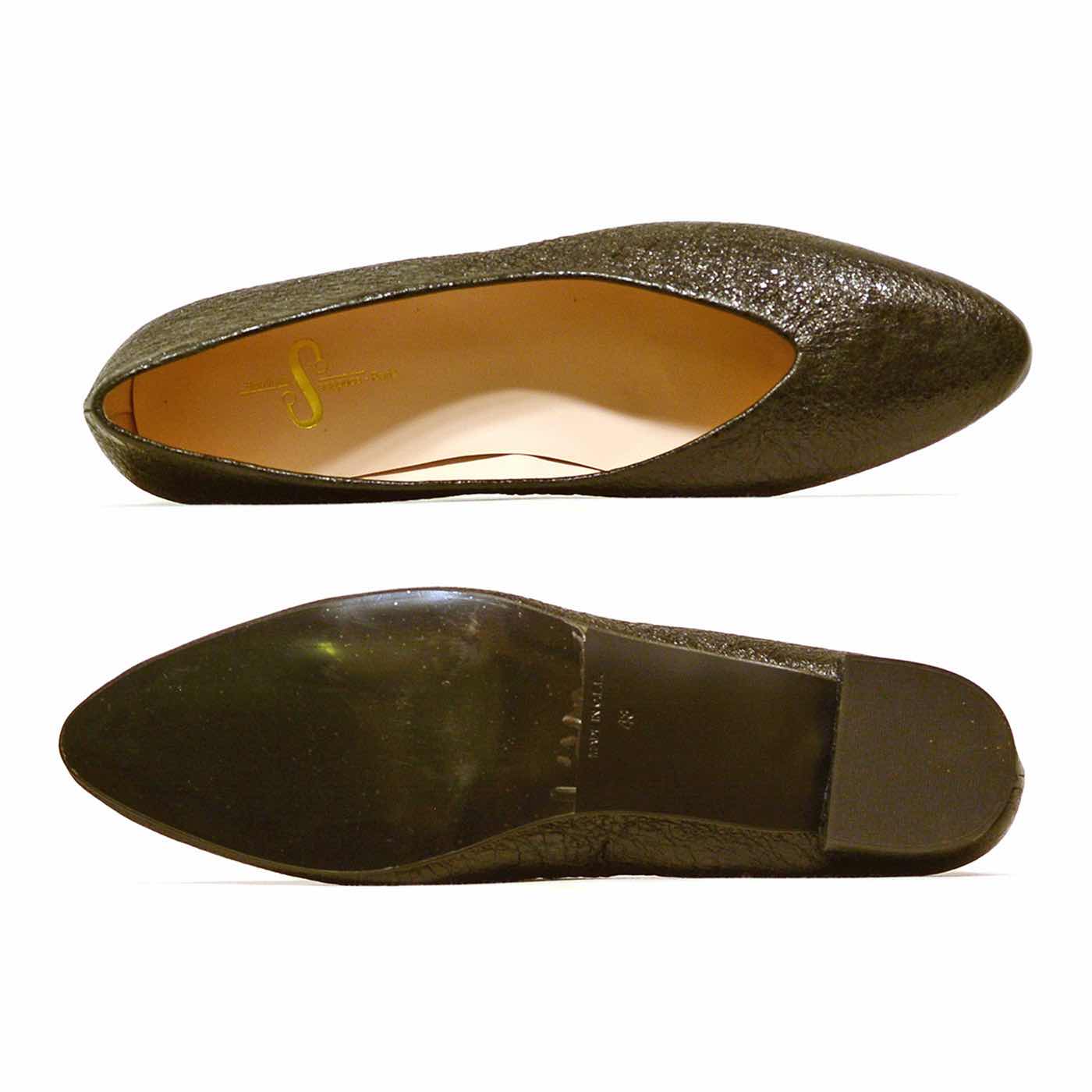 ballerines vernis noir, chaussures femme grande taille