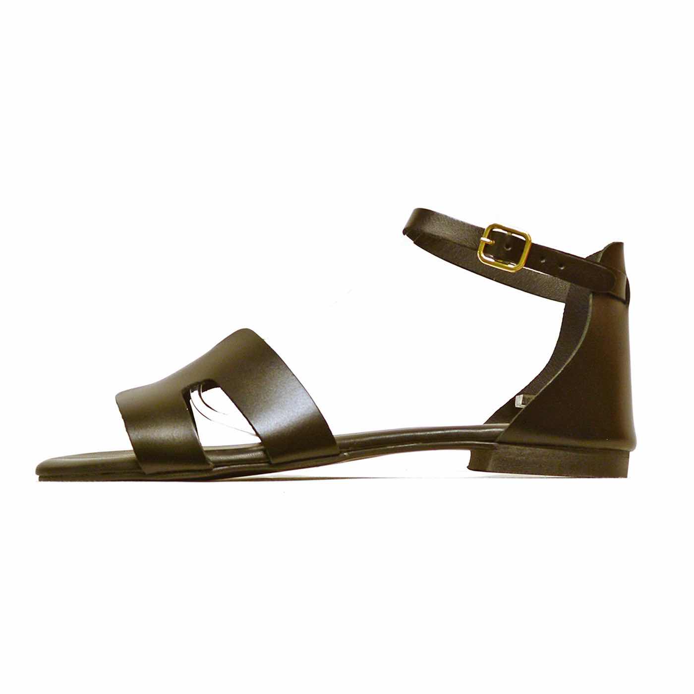 sandalettes cuir lisse noir, chaussures femme grande taille