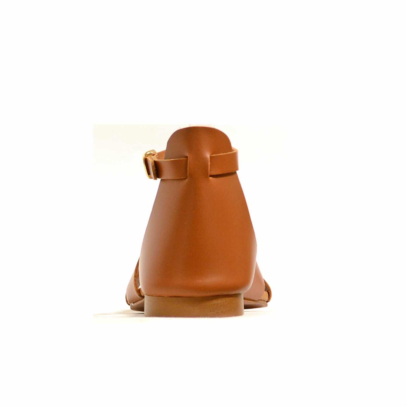 sandalettes cuir lisse marron, chaussures femme grande taille