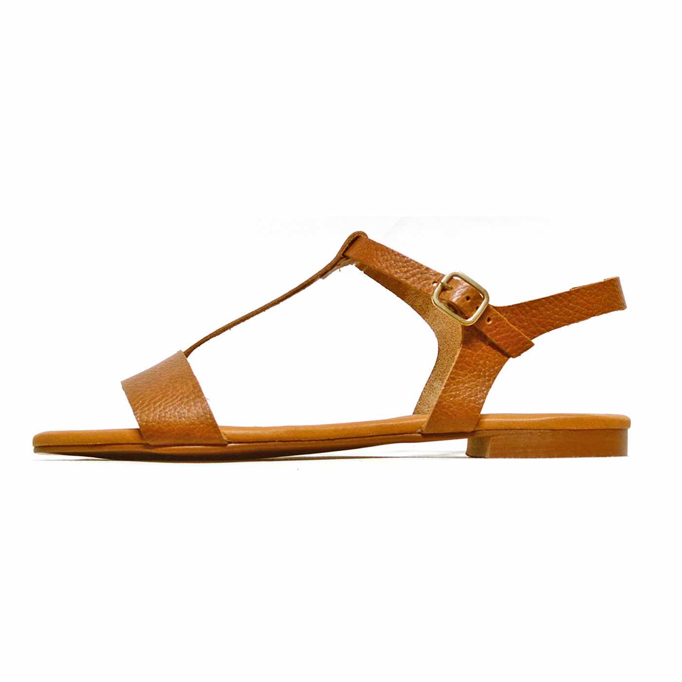 sandalettes cuir grainé marron, chaussures femme grande taille