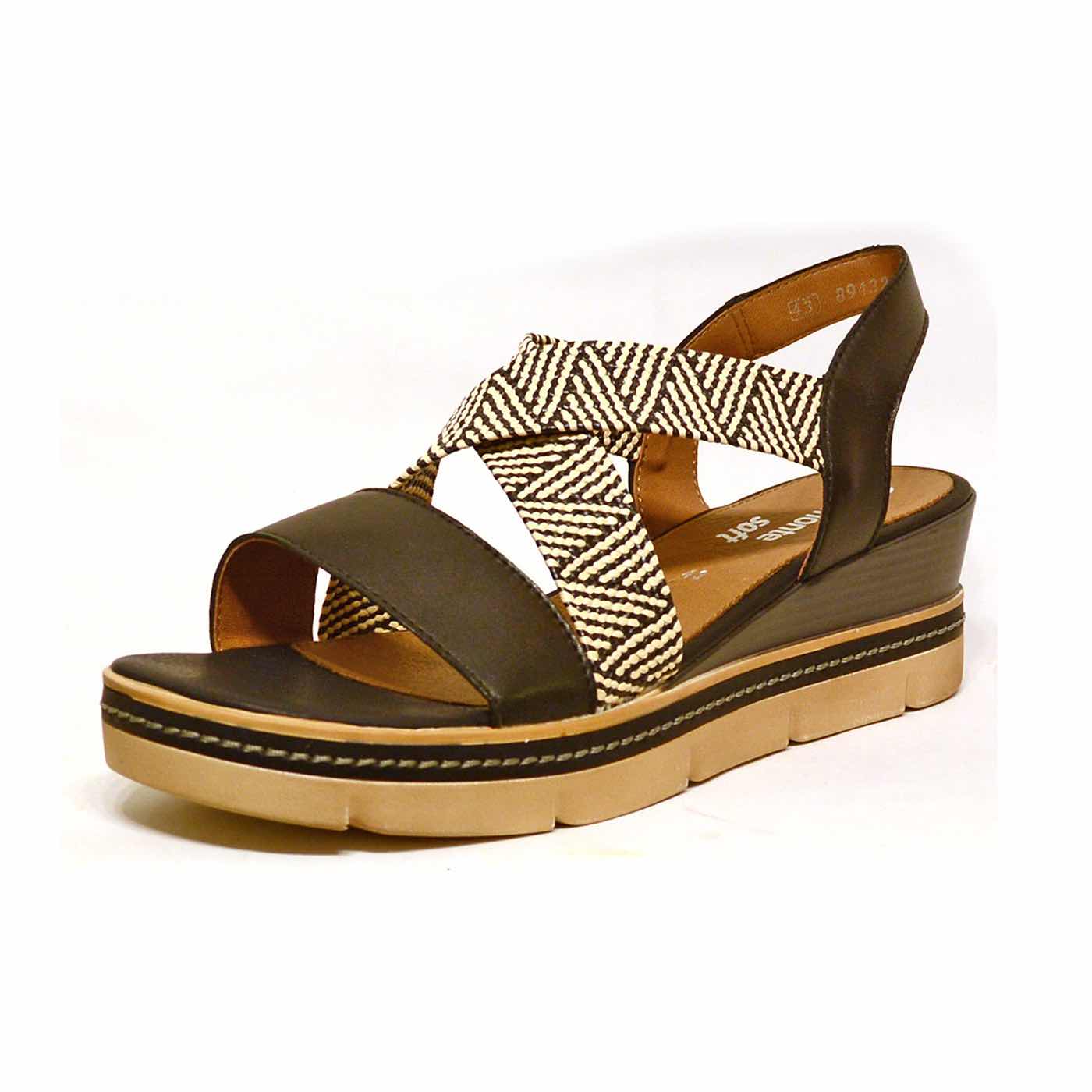 sandalettes cuir lisse noir, chaussures femme grande taille