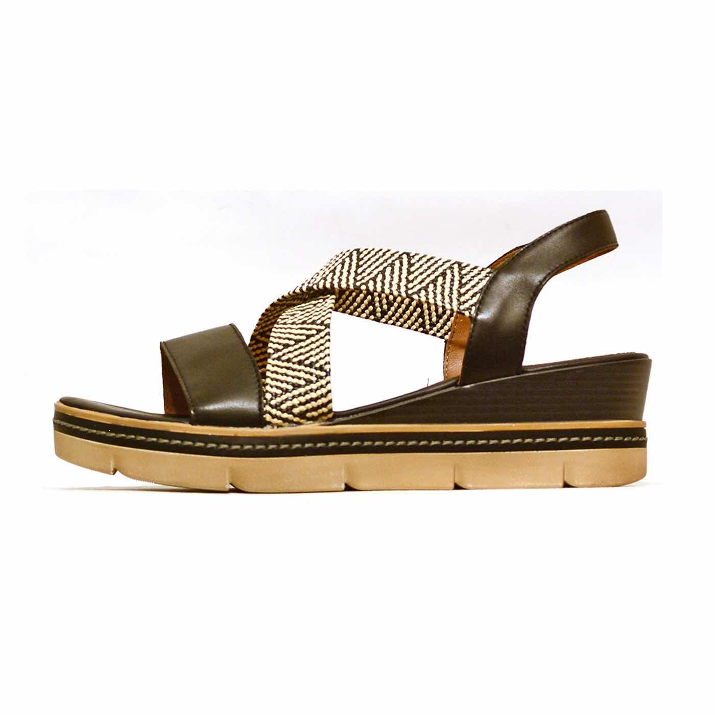 sandalettes cuir lisse noir, chaussures femme grande taille