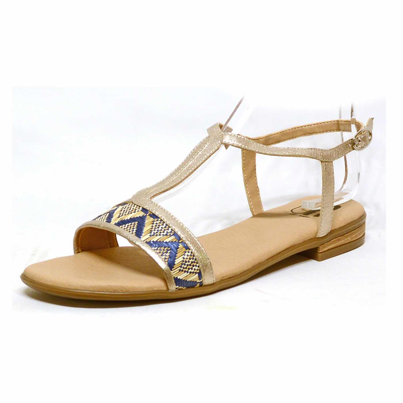 sandales cuir grainé platine or, chaussures femme grande taille