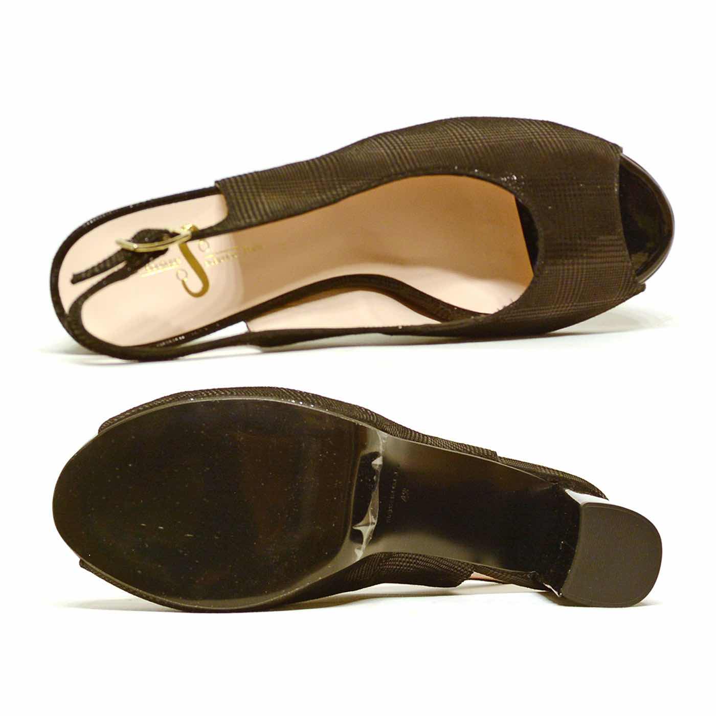sandales brillant noir, chaussures femme grande taille