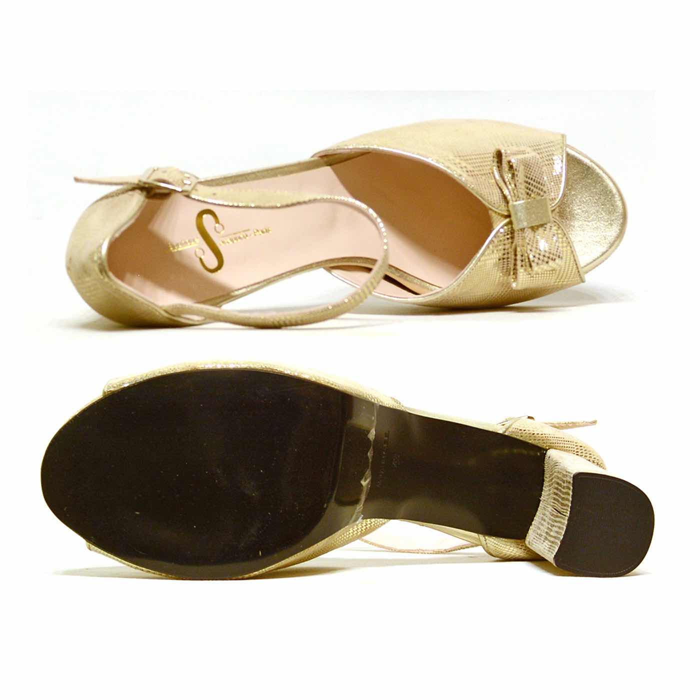 sandales métallisées platine or, chaussures femme grande taille