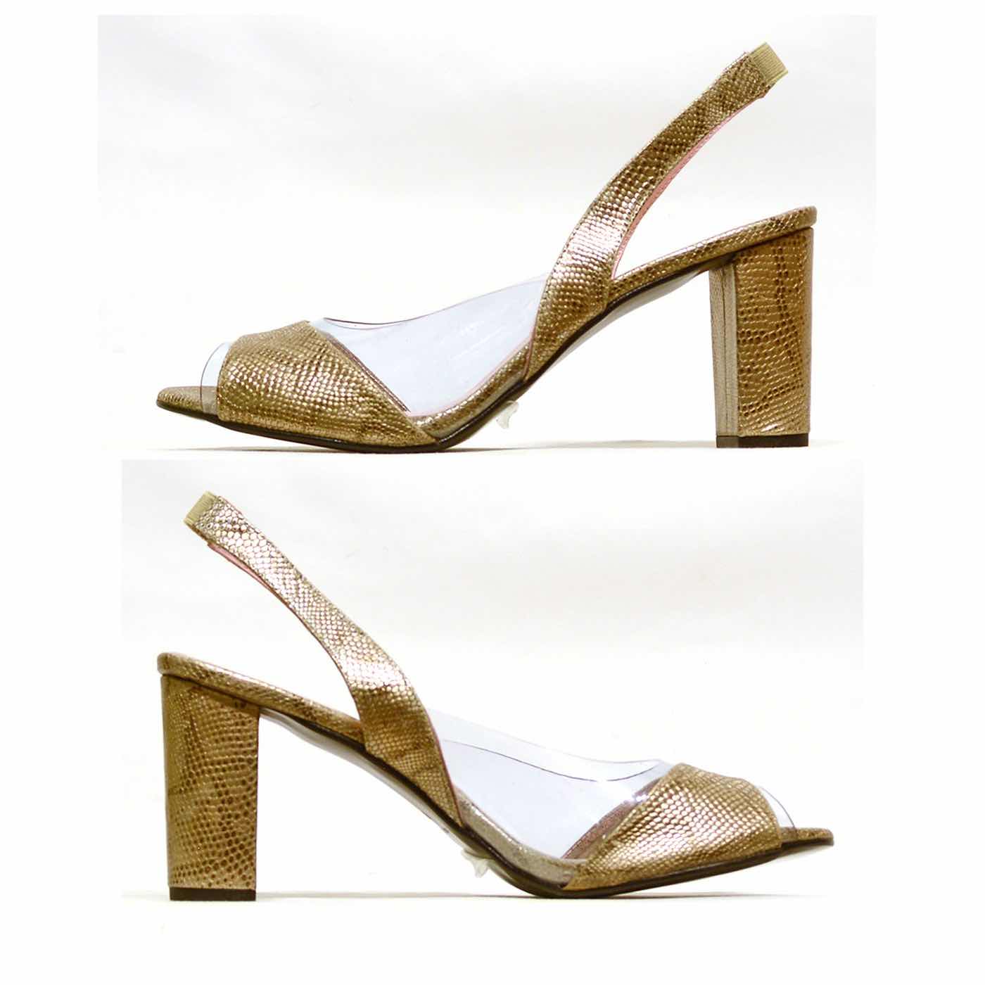 sandales métallisées bronze metallise, chaussures femme grande taille