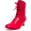 bottines femme grande taille du 40 au 48, cuir lisse rouge, talon de 5 à 6 cm, tendance gay bottines bottillons fantaisie, hiver