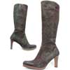 bottes femme grande taille du 40 au 48, cuir fripé marron, talon de  9 cm et plus, fantaisie, hiver