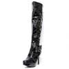 bottes femme grande taille du 40 au 48, vernis noir, talon de  9 cm et plus, bottes talons hauts, toutes saisons