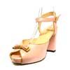 sandales femme grande taille du 40 au 48, cuir lisse nude rose, talon de  9 cm et plus, à patins gay habillee sandales talons hauts mariage, toutes saisons
