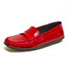 mocassins femme grande taille du 40 au 48, vernis rouge, talon de 0,5 à 2 cm, souples confort detente, toutes saisons