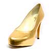 escarpins femme grande taille du 40 au 48, cuir lisse or, talon de  9 cm et plus, à patins de soiree escarpin talon haut talon haut gay homme ensemble sac chaussure sexy fantaisie, toutes saisons