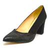 escarpins femme grande taille du 40 au 48, cuir lisse noir, talon de 7 à 8 cm, bout pointu escarpin talon haut talon haut habillee, toutes saisons