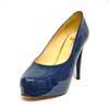 escarpins femme grande taille du 40 au 48, vernis bleu, talon de  9 cm et plus, à patins de soiree escarpin talon haut mode talon haut gay homme ensemble sac chaussure sexy fantaisie, toutes saisons