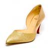 escarpins femme grande taille du 40 au 48, cuir lisse or, talon de 7 à 8 cm, bout pointu de soiree escarpin talon haut talon haut habillee mariage, toutes saisons