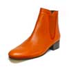 bottines femme grande taille du 40 au 48, cuir lisse camel, talon de 3 à 4 cm, bottines talon plat habillee, toutes saisons