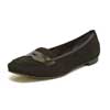 mocassins femme grande taille du 40 au 48, velours noir, talon de 0,5 à 2 cm, plates souples confort, toutes saisons