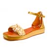 sandales femme grande taille du 40 au 48, cuir lisse platine, talon de 3 à 4 cm, mode detente talons compensés fantaisie, chaussures pour l&#039;été