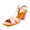 sandales femme grande taille du 40 au 48, cuir lisse nude rose, talon de 7 à 8 cm, habillee sandales talons hauts, toutes saisons