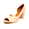 sandales femme grande taille du 40 au 48, cuir lisse nude rose, talon de 7 à 8 cm, mode habillee sandales talons hauts, chaussures pour l&#039;été