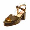 sandales femme grande taille du 40 au 48, cuir lisse noir, talon de 7 à 8 cm, à patins mode habillee sandales talons hauts, toutes saisons