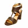 sandales femme grande taille du 40 au 48, cuir lisse noir, talon de  9 cm et plus, mode talon haut sandales talons hauts fantaisie, toutes saisons