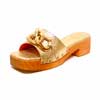 mules femme grande taille du 40 au 48, cuir lisse platine or, talon de 5 à 6 cm, à patins mode tendance detente fantaisie, toutes saisons