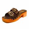 mules femme grande taille du 40 au 48, cuir lisse noir, talon de 5 à 6 cm, à patins detente, chaussures pour l&#039;été