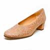 trotteurs femme grande taille du 40 au 48, cuir lisse beige or, talon de 3 à 4 cm, habillee, toutes saisons