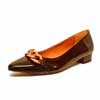 ballerines femme grande taille du 40 au 48, vernis noir, talon de 0,5 à 2 cm, bout pointu de soiree habillee ballerines à talons, toutes saisons