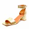 sandales femme grande taille du 40 au 48, métallisées platine, talon de 5 à 6 cm, mode habillee detente, chaussures pour l&#039;été