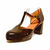sandales femme grande taille du 40 au 48, vernis noir, talon de 7 à 8 cm, à patins mode tendance habillee sandales talons hauts, toutes saisons