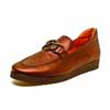 mocassins femme grande taille du 40 au 48, cuir grainé bronze, talon de 0,5 à 2 cm, mode confort, automne