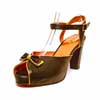 sandales femme grande taille du 40 au 48, cuir lisse noir, talon de  9 cm et plus, à patins gay habillee sandales talons hauts mariage, toutes saisons