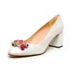 escarpins femme grande taille du 40 au 48, cuir fripé beige, talon de 7 à 8 cm, mode habillee mariage, toutes saisons