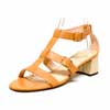 sandales femme grande taille du 40 au 48, cuir grainé beige camel, talon de 5 à 6 cm, mode habillee detente, chaussures pour l&#039;été