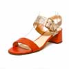 sandales femme grande taille du 40 au 48, cuir lisse marron, talon de 5 à 6 cm, mode habillee detente, chaussures pour l&#039;été