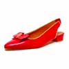 sandales femme grande taille du 40 au 48, cuir lisse rouge, talon de 3 à 4 cm, bout pointu de soiree mode habillee, toutes saisons