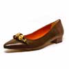 ballerines femme grande taille du 40 au 48, cuir lisse noir, talon de 0,5 à 2 cm, bout pointu habillee ballerines à talons, toutes saisons
