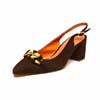 sandales femme grande taille du 40 au 48, velours noir, talon de 7 à 8 cm, bout pointu de soiree mode habillee, toutes saisons
