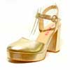 sandales femme grande taille du 40 au 48, cuir lisse platine or, talon de  9 cm et plus, à patins tendance gay habillee sandales talons hauts fantaisie, toutes saisons