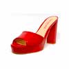 mules femme grande taille du 40 au 48, vernis rouge, talon de  9 cm et plus, à patins talon haut gay sandales talons hauts sexy detente, chaussures pour l&#039;été
