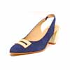 sandales femme grande taille du 40 au 48, velours bleu, talon de 7 à 8 cm, bout pointu habillee sandales talons hauts, chaussures pour l&#039;été