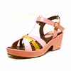 sandales femme grande taille du 40 au 48, cuir lisse nude, talon de 7 à 8 cm, à patins mode tendance detente, chaussures pour l&#039;été
