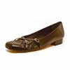 ballerines femme grande taille du 40 au 48, cuir lisse noir, talon de 0,5 à 2 cm, confort pied large ballerines à talons, toutes saisons