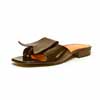entre-doigts femme grande taille du 40 au 48, cuir fripé noir, talon de 0,5 à 2 cm, plates sandales plates detente, chaussures pour l&#039;été