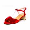 sandales femme grande taille du 40 au 48, velours rouge, talon de 5 à 6 cm, mode tendance habillee, chaussures pour l&#039;été