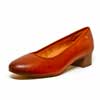trotteurs femme grande taille du 40 au 48, cuir lisse marron, talon de 3 à 4 cm, confort pied large ballerines à talons, toutes saisons